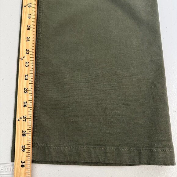 J Crew Point Sur High Waist Pants Size 28 Tall Olive Green Wide Leg - Picture 8 of 13